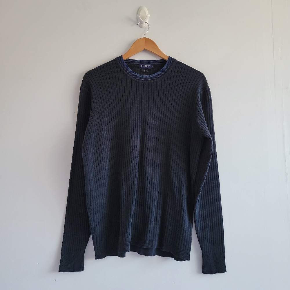 J. Crew Navy Ribbed Sweater